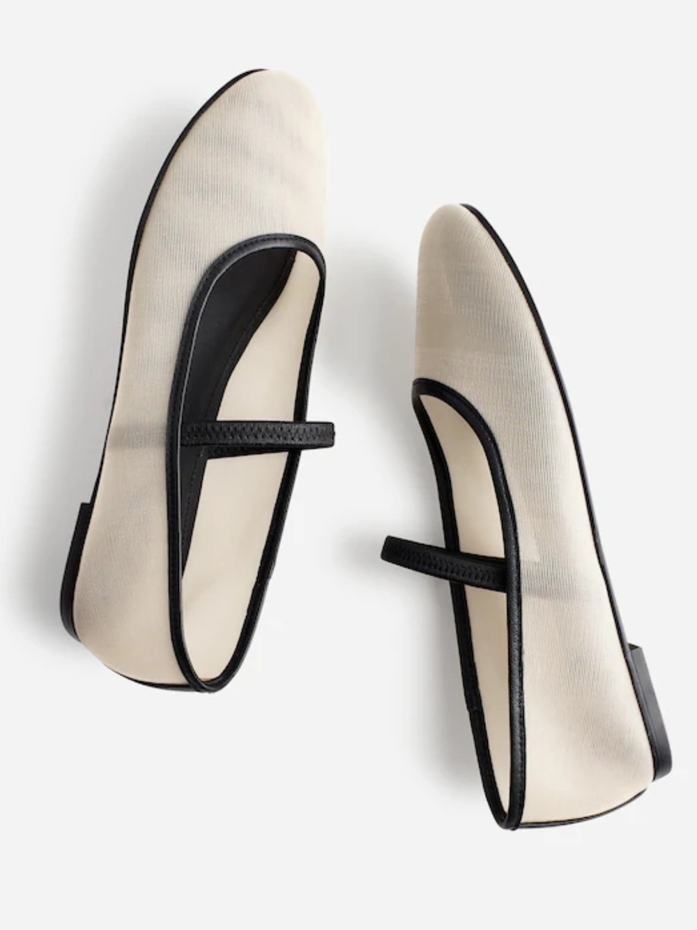 New! Madewell The Greta Ballet Flat in Ecru Mesh